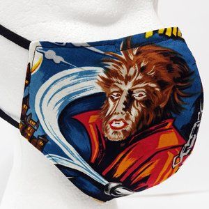 Classic Monster Movie Mummy Wolfman Face Mask